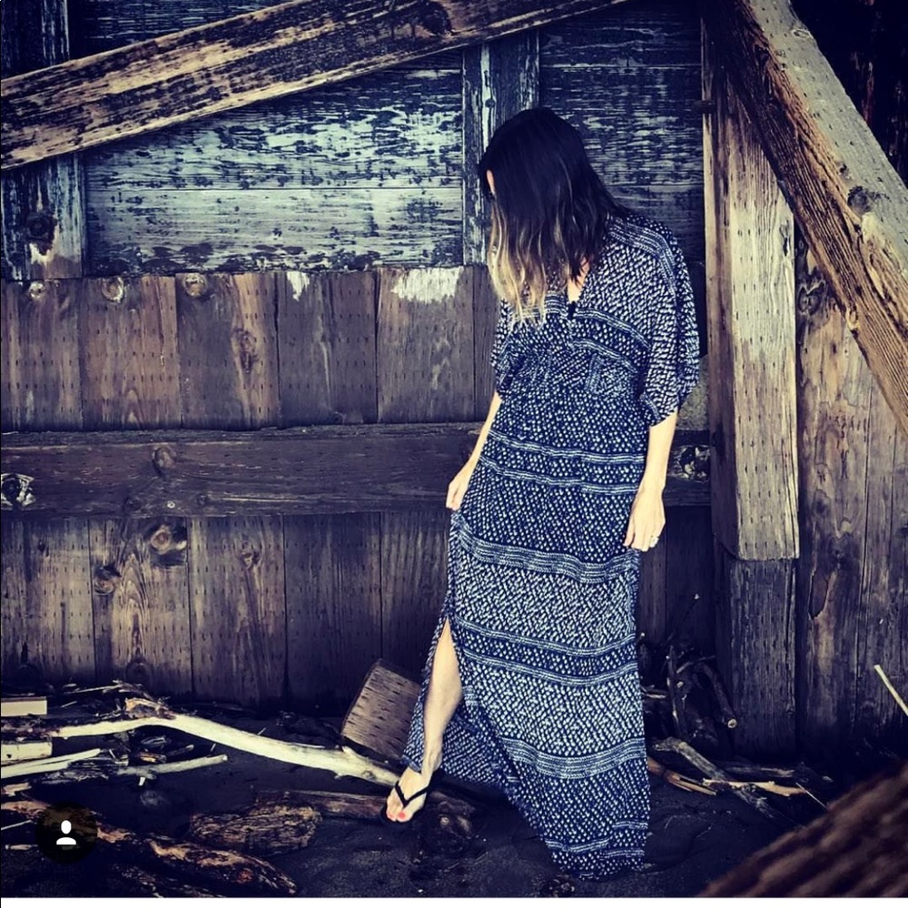 Long flowy printed maxi dress